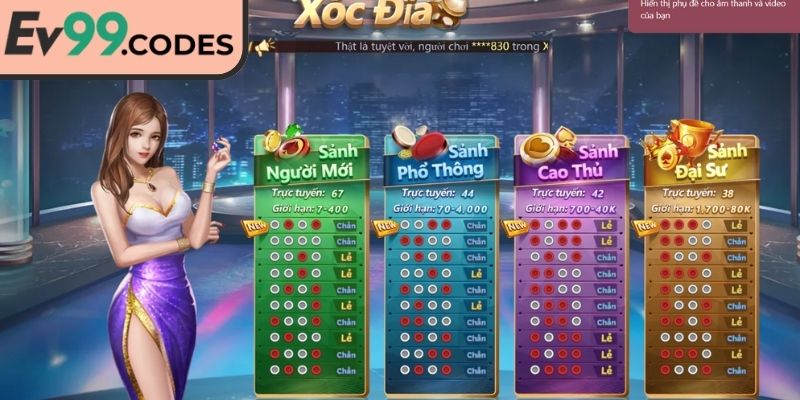 Xóc Đĩa EV99 - Đặt Cược Cá Cược Trực Tuyến Siêu Hấp Dẫn 3 Tỷ lệ trả thưởng trong xóc đĩa EV99